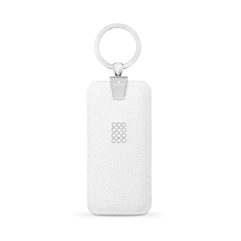 Swarovski Leather Luggage Tag / Keychain -Rare